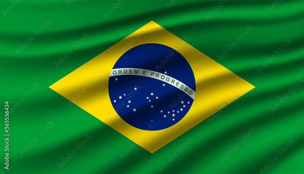 Wall mural Flag of Brazil background template.