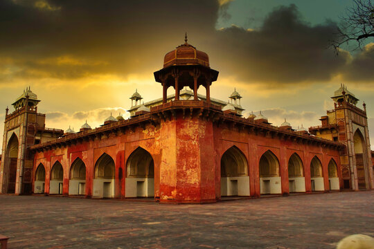 Agra, India - April 09, 2014: World Heritage site of Fateh pur sikri built in Mughal time
