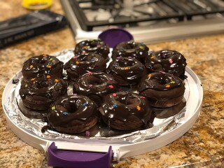 Chocolate Donuts with Sprinkles