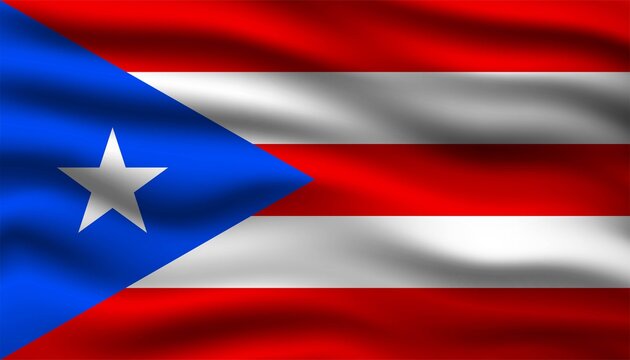 Flag of Puerto Rico background template.