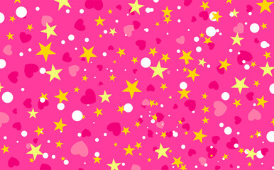 Background with confetti. Vector illustration. Valentines day background