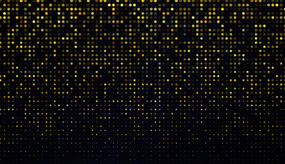 Obraz premium Background with gold glitter to place the inscription. Poster consisting of particles.