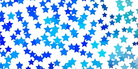Fototapeta na wymiar Light BLUE vector texture with beautiful stars. Modern geometric abstract illustration with stars. Best design for your ad, poster, banner.