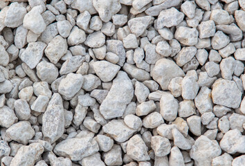 Stone gravel at a construction site as a background.