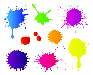 Set of colorful splashes