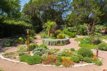 a nursery with many different types of plants in a small area