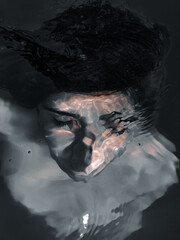 Retrato debajo del agua