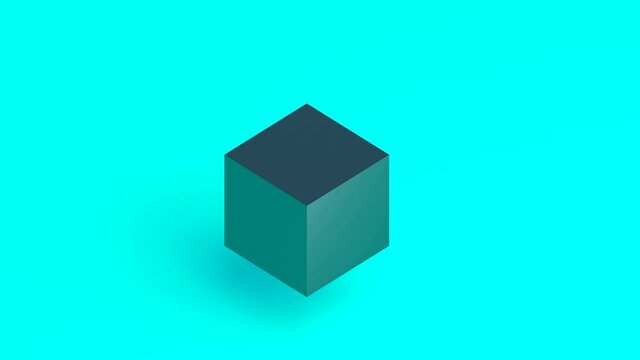 isometric block assembly concept design. Business design. minimalistic cover footage 4k