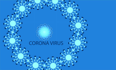 coronavirus concept inscription design symbols.  dangerous virus illustration.