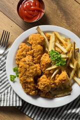 Deep Fried Chicken Tenders and Fries