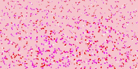 Light pink, red vector pattern with abstract shapes.