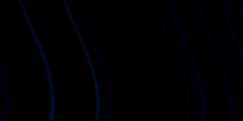 Dark BLUE vector texture with curves. Illustration in abstract style with gradient curved.  Pattern for ads, commercials.