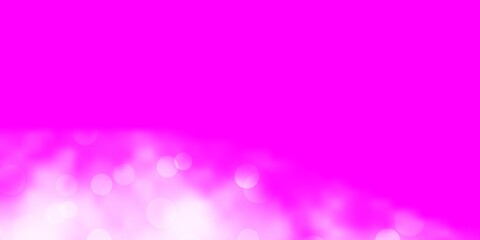 Light Purple, Pink vector texture with disks. Abstract colorful disks on simple gradient background. Design for posters, banners.