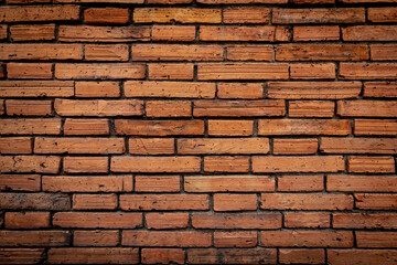 Beautiful brick walls that are not plastered background and texture. Background of old vintage brick walls.