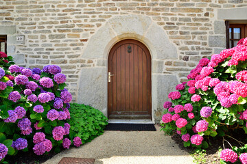 Entr&eacute;e maison bretonne Le Gorvello, Bretagne