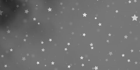 Light Gray vector pattern with abstract stars. Blur decorative design in simple style with stars. Pattern for new year ad, booklets.