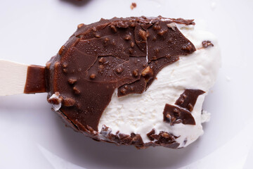 yummy milky vanilla and chocolate ice cream