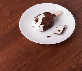 yummy milky vanilla and chocolate ice cream