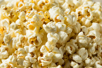 Homemade Salty Buttered Popcorn