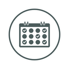 Calendar, schedule icon / gray color