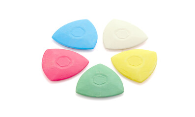 color tailoring chalk on white backgrond 