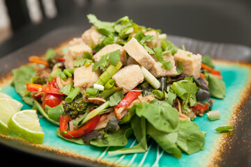 Tofu green salad