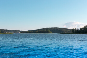 Ladoga Lake with Stone Embankment in Sortavala
