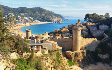 Obraz premium Mediterranean village of Tossa de Mar, Spain