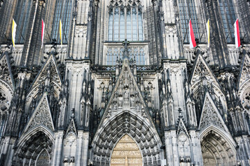 Naklejka premium Architectural detail of the Dom of Cologne, Germany