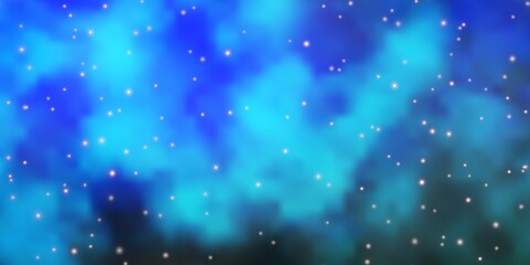 Light BLUE vector background with colorful stars. Colorful illustration with abstract gradient stars. Best design for your ad, poster, banner.