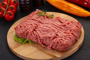 Raw turkey minced meat