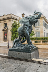 Animals Statues near the entrance to D'Orsay Museum. Statues of animals in cast iron, formerly...