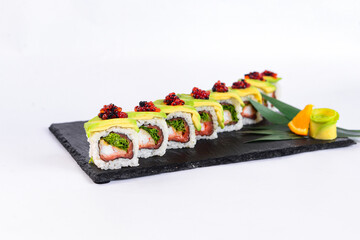Sushi rolls japanese cuisine restaurant menu food