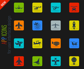 Airport icon set