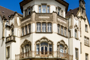 Fototapeta na wymiar facade art nouveau style in Strasbourg, France