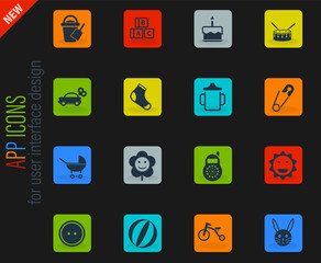 baby icon set