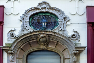 Fototapeta na wymiar detail of the facade of a house in Strasbourg, France