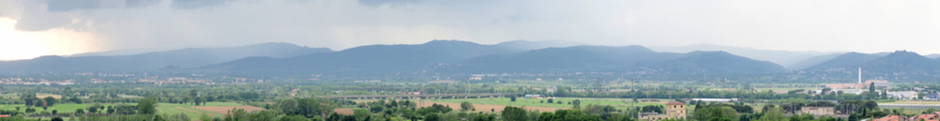 Fototapeta premium Panorama of the beautiful city of Arezzo in Tuscany - Italy 
