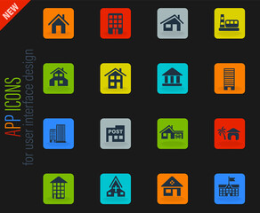 building icon set