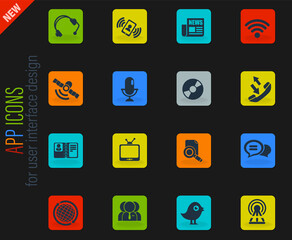Communication icon set