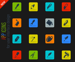 Design tools icons