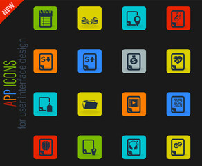 Documents icons set
