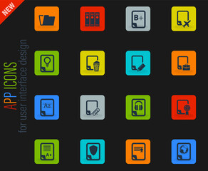 Documents icons set