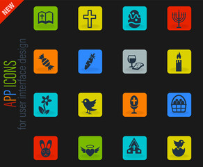easter icon set