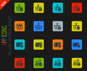 marketing and e-commerce icon set