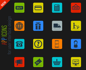 E-commerce simply icons