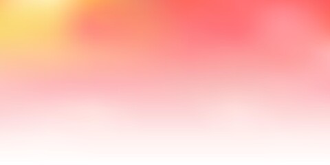 Light red, yellow vector gradient blur template.