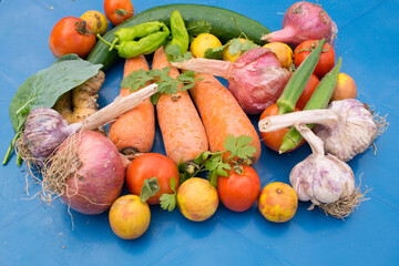 raw organic vegetables isolated. Fresh vegetables and healthy food concept