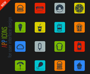Fast food simply icons