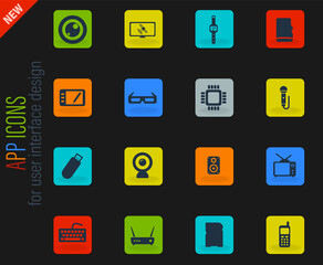 Gadgets simply icons